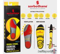 SORBOTHANE DOUBLE STRIKE INSOLES SHOCK ORTHOTIC FOOT PAIN RUN GEL SHOE INSERTS
