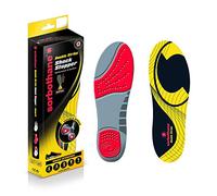 Sorbothane Double Strike Insoles, UK Size 3-4.5, Shock Absorbing Shoe Inserts for Impact Reduction and Athletic Use, Footbeds for Forefoot and Heel Support, Sole Replacement for Walking and Running
