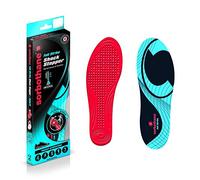 Sorbothane Full Strike Insole, Red / Grey, Size 44.5, Viscoelastic, Shock Absorption, CoolMax Moisture-Wicking Technology, Ventilated, Ideal for Tight-Fitting Shoes, Replaces Existing Insoles