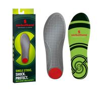 Sorbothane Insoles Single Strike - Shock-Absorbing Heel Support, Antibacterial - UK 8-9 Green