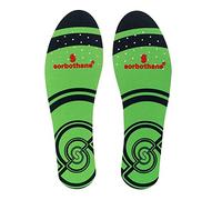 Sorbothane Insoles Single Strike - Shock-Absorbing Heel Support, Antibacterial - UK 8-9 Green