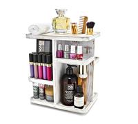 Sorbus 360° Cosmetic Organizer, Wood Multi-Function Storage Carousel for Makeup, Toiletries, and More - Great for Vanity, Desk, Bathroom, Bedroom, Closet, Kitchen (Grey Wood)