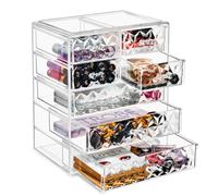 Sorbus Acrylic Cosmetic Makeup and Jewelry Storage Case Display - Spacious Design - Great for Bathroom, Dresser, Vanity and Countertop, Diamond Pattern (3 Large/4 Small Drawers)