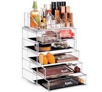 Sorbus® Acrylic Cosmetics Makeup and Jewellery Storage Case Display Set (Set Style 2)