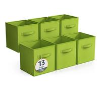 Sorbus Fabric Storage Cubes - 6 Foldable Storage Bins for Organizing Pantry Cubbies Toy Box - Clothes Storage & Closet Organizer - 13 Inch