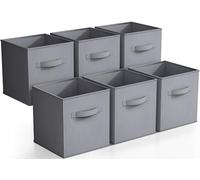 Sorbus Foldable Storage Cube Basket Bin (6 Pack) Grey