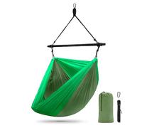Sorbus Sensory Swing, Hammock Swing, Outdoor Hanging Pod Chair (Green) | Collapsible lightweight cocoon-style design for trees, camping, travel, hiking, tents and porches; 500-pound maximum.