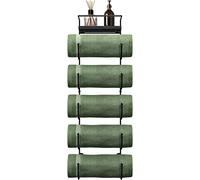 Sorbus Wall Mounted Towel Rack - Hangs Rolled Bath Towels - Metal Hanging Towel Holder - Free up Bathroom Space