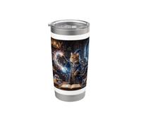 Sorcerer Cat Casting Feline Magic Spells Stainless Steel Insulated Tumbler