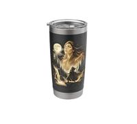 Sorceress Witch Howling at the Moon Meme Stainless Steel Insulated Tumbler