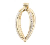 Sorcozn 925 Sterling Silver Cage Pendant for Women, 6-8mm Pearl Bead Cage Pendant Settings DIY Necklace Bracelet Making Jewelry Carfts (Gold color)