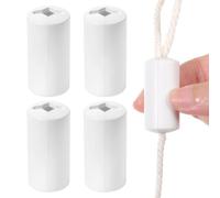Sorcristy 4 Pcs Breakaway Blind Pull Cord Knobs, Plastic Blind Pull Cord Knobs, Anti Strangulation Design Blinds End for Roman Shades Curtain Crafts Drawstring Tassels