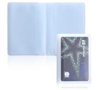 Sorcristy 4 PCS Clear Credit Card Holder Wallet Inserts, 12 Page Plastic Card Wallet Inserts, Transparent Plastic Credit Card Sleeves for Women Men Wallets