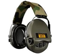 Sordin PRO X Electronic Ear Defenders - SOR75302-X-G - Active Noise Reduction Earmuffs - Gel Cushions - Camouflage Band - Green Ear Cups