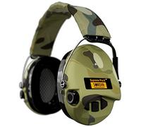 Sordin PRO X Electronic Ear Defenders with LED Light - SOR75302-X-08 - Active Noise Reduction Earmuffs - Comfortable Gel Cushions - Hearing Protection - Camoufage Cups