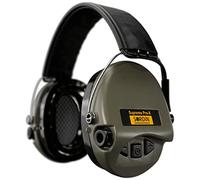 Sordin Pro-X LED Capsule hearing protectors 75302-X/L-07-S - EN 352 - Gel cushions, Leather strap & green capsules