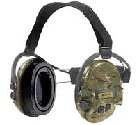 Sordin PRO X Neckband Electronic Ear Defenders - 76302-X-06-G-S - Active Noise Reduction Earmuffs - Comfortable Gel Cushions - Hearing Protection - Camo Ear Muff Cups