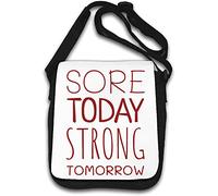 Sore Today Strong Tomorrow Motivational Gym Shoulder Bag White
