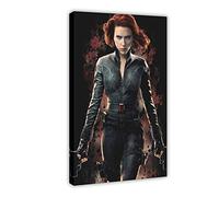 SORECI Black Widow Poster Scarlett Johansson Movie Art Canvas Poster Wall Art Decor Print Picture Paintings for Living Room Bedroom Decoration Frame-style 08x12inch(20x30cm)