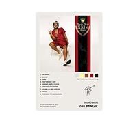 SORECI Bruno Mars 24K Magic Album Cover Canvas Poster Wall Art Decor Print Picture Paintings for Living Room Bedroom Decoration Unframe-style 16x24inch(40x60cm)