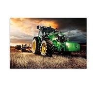 SORECI John Deere Tractor Retro Car Poster Canvas Poster Wall Art Decor Print Picture Paintings for Living Room Bedroom Decoration Unframe-style 12x18inch(30x45cm)