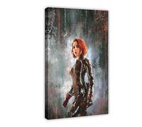 SORECI Movie Cover Black Widow Natasha Romanoff Scarlett Johansson Canvas Poster Wall Art Decor Print Picture Paintings for Living Room Bedroom Decoration Frame-style 08x12inch(20x30cm)