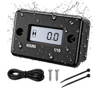 SOREIA Inductive Hour Meter, IP68 Small Engine Generator Mower | Tracks up to 9999.9 engine hours in 0.1-hour steps; sealed CR2032 battery, non-resettable total, easy spark plug wire setup.