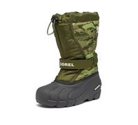 Sorel Unisex-Child Flurry Boot Print, Utility Green/Savory, 5 Big Kid