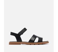 Sorel - Ella™ Iii Ankle Strap Flat Sandal - Black, Gum 2 - Size 8 Uk - Women