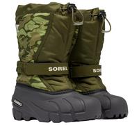 Sorel Flurry Print Youth Boot Snow Boots - Utility Green/Savory