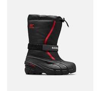 Sorel KIDS FLURRY Waterproof Unisex Kids Snow Boots, Black (Black x Bright Red) - Youth, 13 UK