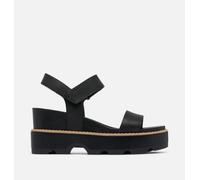 Sorel - Joanie™ Iv Y Strap Wedge Sandal - Black, Sea Salt - Size 8 Uk - Women
