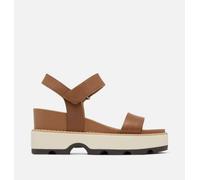 Sorel - Joanie™ Iv Y Strap Wedge Sandal - Velvet Tan, Blackened Brown - Size 7.5 Uk - Women