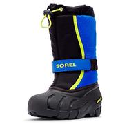 Sorel KIDS FLURRY Waterproof Unisex Baby Snow Boots, Black (Black x Super Blue) - Children, 12 UK