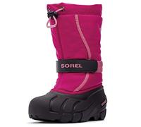 Sorel KIDS FLURRY Waterproof Unisex Kids Snow Boots, Red (Deep Blush x Tropic Pink) - Youth, 2 UK