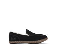 Sorel Men’s Dude Moc Slipper | Warm suede moccasin slipper with soft lining; Color: Black, Black, Size: 7 UK