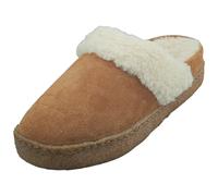 Sorel Nakiska III Slide Womens Suede Slip-On Warm Lining Velvet Tan Mules
