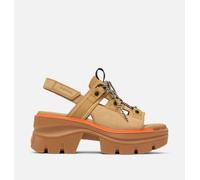 Sorel - Rein Cb™ Lace Platm Sandal - Caribou Buff, Black - Size 6 Uk - Women