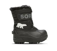 Sorel for girl. 2114102010 Snow boots Snow Commander black (22), Flat, Velcro, Outdoor, children's fashion