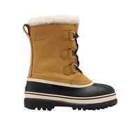 Sorel - Warm and waterproof après-ski boots - Little Kids Caribou WP Caribou Buff Black in Leather - Kid Size 34 - Brown Brown 34