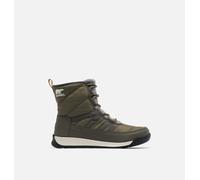 SOREL Whitney II Stone Green Black Nylon Short Lace Ankle Boots Size: 3, Colour: Green Fabric