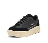 Sorel Women's Ona Ave T-Toe Summer Sneakers, Black/Honey White, 4.5 UK