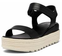 Sorel Women's Cameron Flatform Sandals, Black/Chalk, 5.5 UK