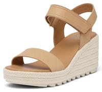 Sorel Women's Cameron Wedge Sandal, Honest Beige/Chalk, 4 UK