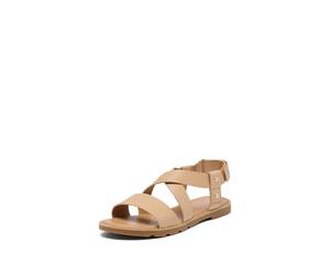 Sorel Women's Ella 3 Crisscross Sandal, Honest Beige/Gum 2, 3.5 UK