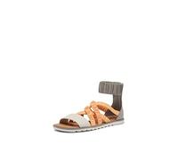 SOREL Women's Ella II Ankle Strap Sandals, Chrome Grey, Faded Spark, 4 UK