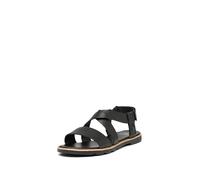 Sorel Women's Ella Iii Crisscross Sandal Flat, Black, 9 UK