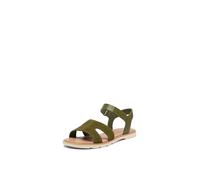 Sorel Women's Ella lll Ankle Strap Sandals, Utility Green, Honey White, 6.5 UK