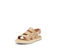 Sorel Women's Fashion Flat Sandal, Honest Beige, Bleached Ceramic, 7 UK