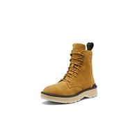 SOREL Women's Hi-Line Lace Boot, Geo Yellow, Jet, 4.5 UK